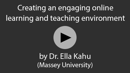 Creating an engaging online learning and teaching environment - video
