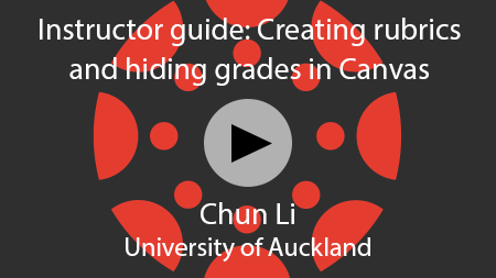 Video: Using rubrics and hiding grades in Canvas