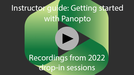 Video: Getting started with Panopto